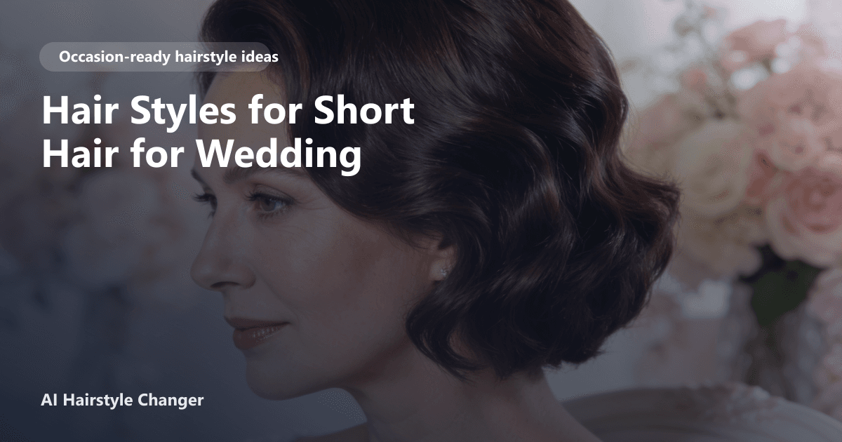Elegant older Black woman with a short, textured pixie cut styled for a wedding, wearing a floral hair accessory and subtle makeup.