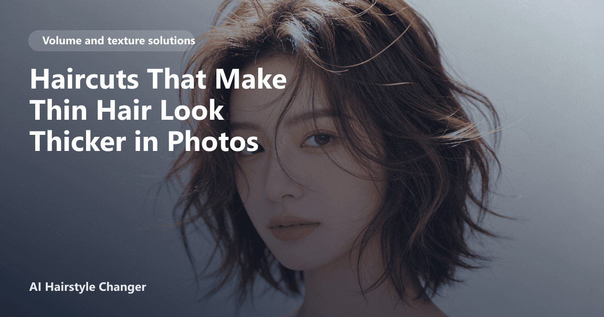 Woman with fine, shoulder-length hair styled in a textured lob, showing fuller volume and movement, with the page title overlaid in modern font.