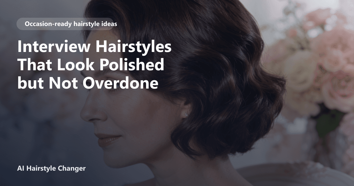 Occasion-ready hairstyle with polished texture and soft face framing, with "Interview Hairstyles That Look Polished but Not Overdone".