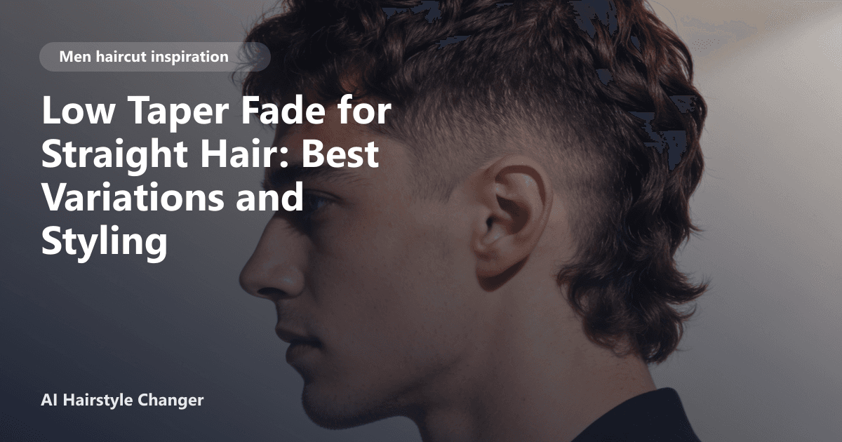 Editorial cover showing a low taper fade for straight hair with clean sides and natural top texture