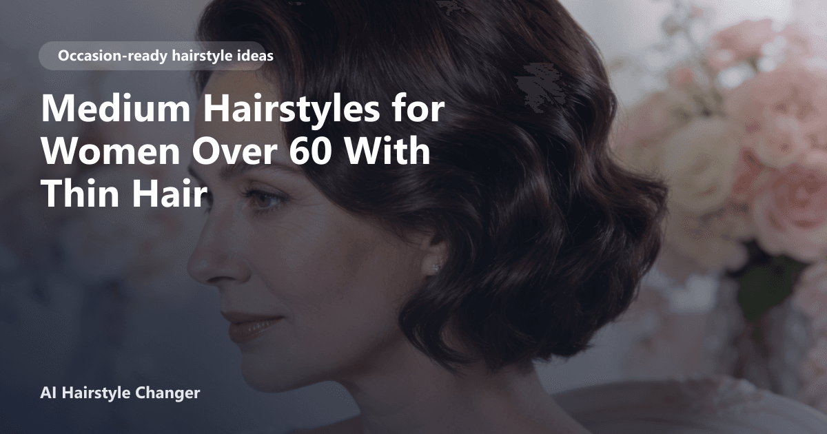 A smiling older woman with thin, black, shoulder-length hair in a layered bob, styled with gentle waves and side-swept bangs, against a soft backdrop.