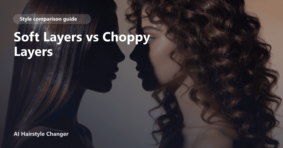 Side-by-side comparison of a model with soft, blended layers and another with edgy, choppy layers, showing the difference in texture and movement.