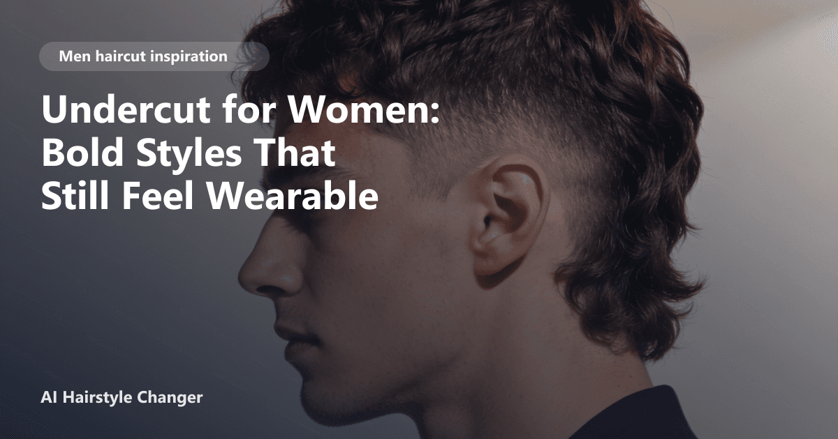 Woman with a modern undercut hairstyle featuring soft layers and a subtle fade, styled in a way that feels bold yet wearable.