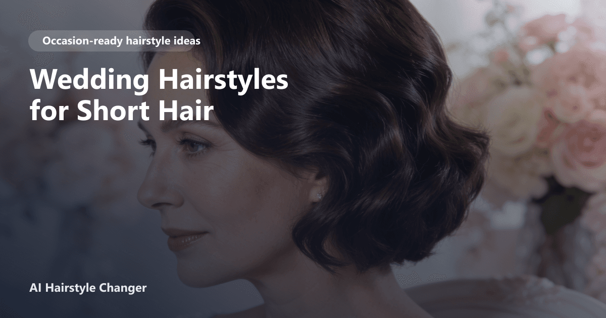 Elegant wedding hairstyles for short hair on older women and black hair textures