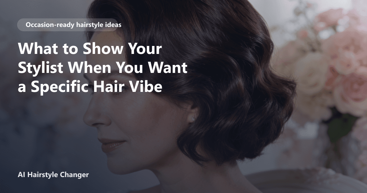 A confident older Black woman with a soft, layered bob and subtle waves, styled for a wedding, with the page title overlaid in elegant text.