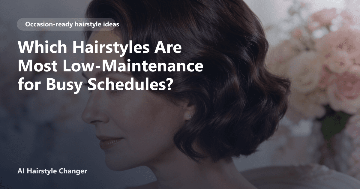 Mature Black woman with a sleek, chin-length bob and subtle waves, styled for a wedding, with the page title overlaid in elegant script.