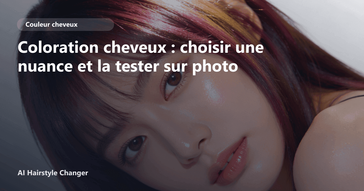 Visualisation de couleur cheveux sur visage avec simulateur IA