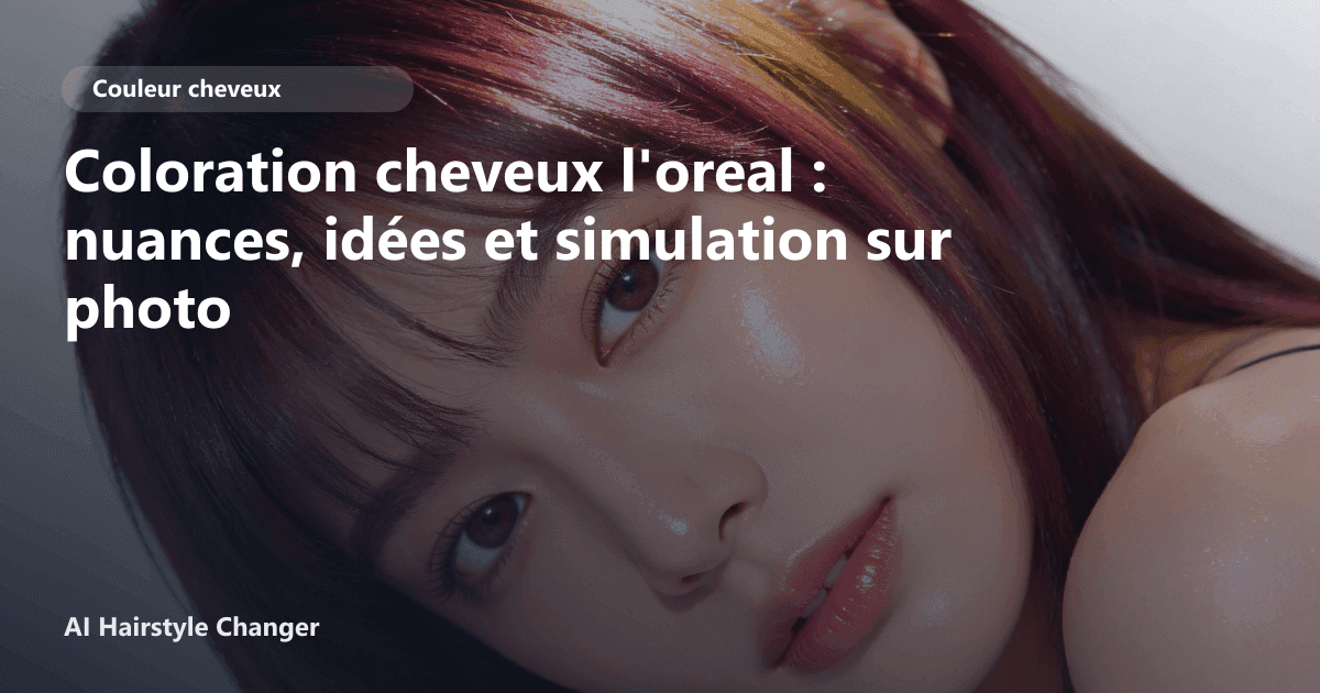 Portrait éditorial lié à coloration cheveux l'oreal, montrant une idée de coiffure à prévisualiser avant le salon.