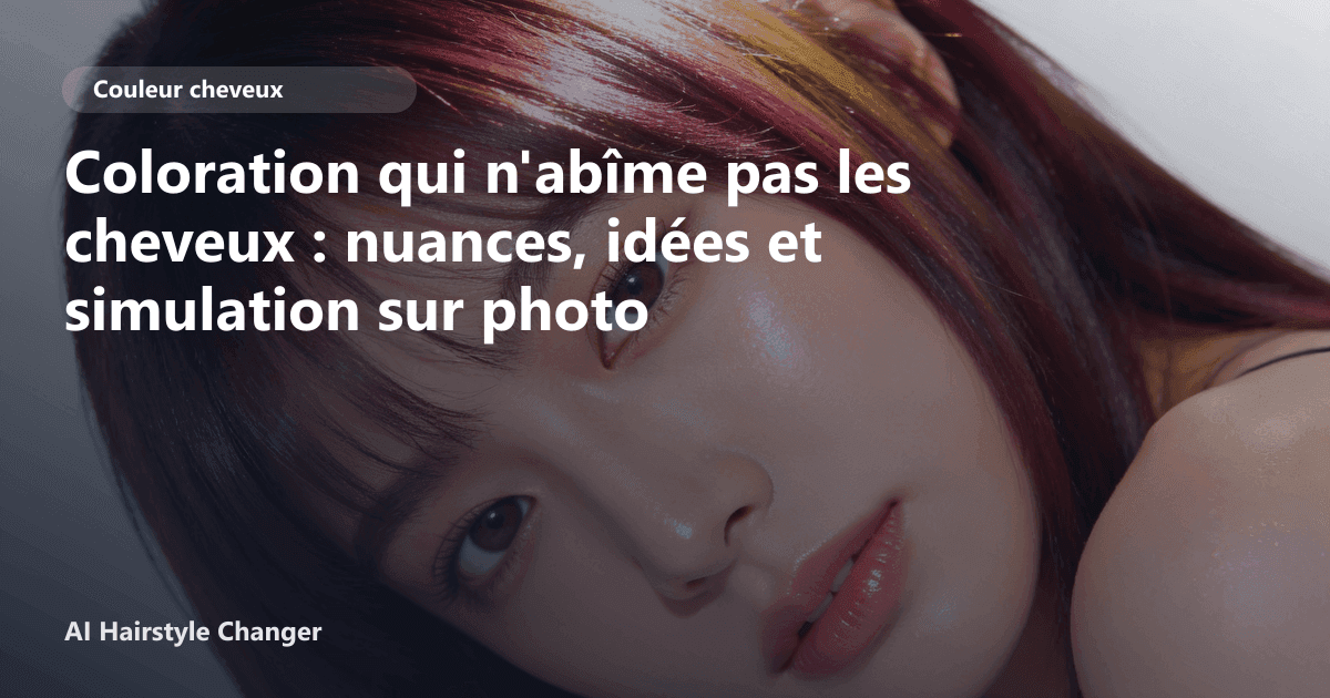 Portrait éditorial lié à coloration qui n'abîme pas les cheveux, montrant une idée de coiffure à prévisualiser avant le salon.