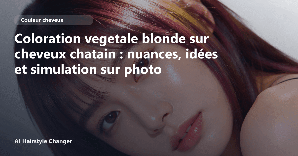 Portrait éditorial lié à coloration vegetale blonde sur cheveux chatain, montrant une idée de coiffure à prévisualiser avant le salon.