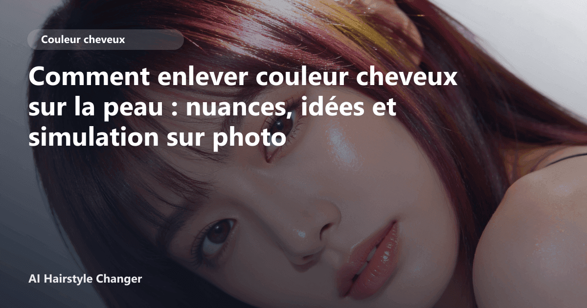 Portrait éditorial lié à comment enlever couleur cheveux sur la peau, montrant une idée de coiffure à prévisualiser avant le salon.