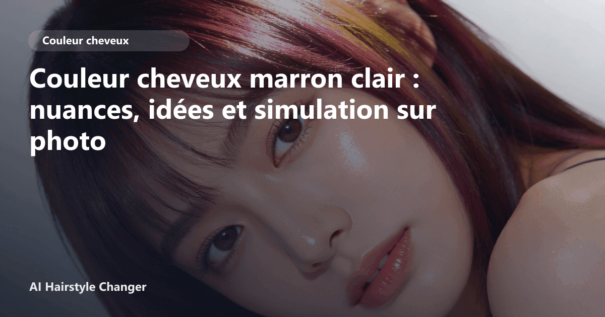 Portrait éditorial lié à couleur cheveux marron clair, montrant une idée de coiffure à prévisualiser avant le salon.
