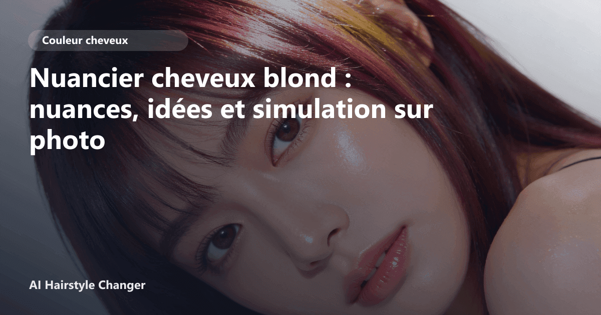 Portrait éditorial lié à nuancier cheveux blond, montrant une idée de coiffure à prévisualiser avant le salon.