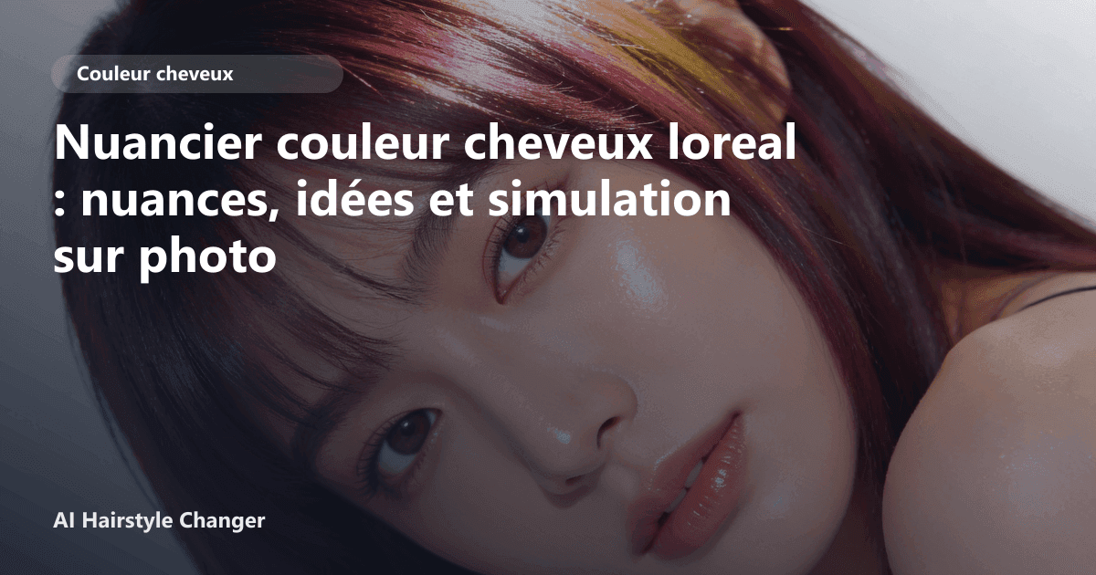 Portrait éditorial lié à nuancier couleur cheveux loreal, montrant une idée de coiffure à prévisualiser avant le salon.