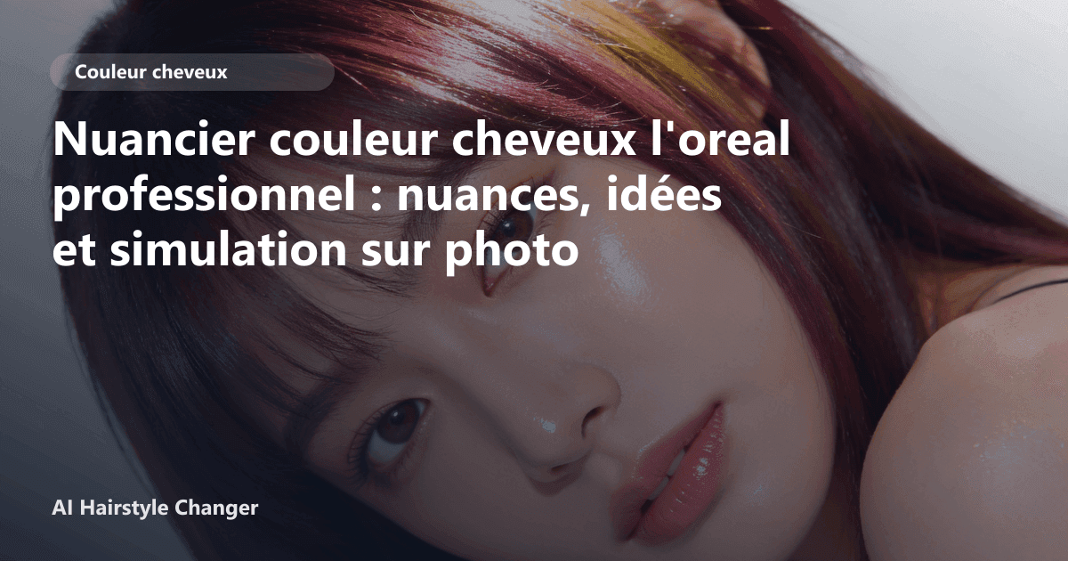 Portrait éditorial lié à nuancier couleur cheveux l'oreal professionnel, montrant une idée de coiffure à prévisualiser avant le salon.