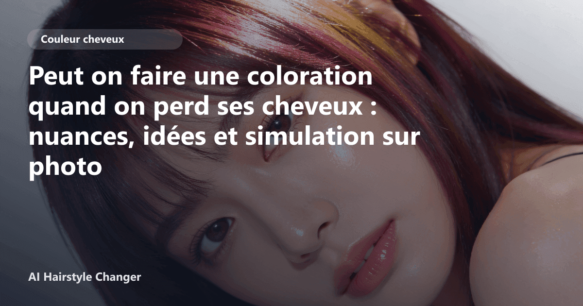 Portrait éditorial lié à peut on faire une coloration quand on perd ses cheveux, montrant une idée de coiffure à prévisualiser avant le salon.