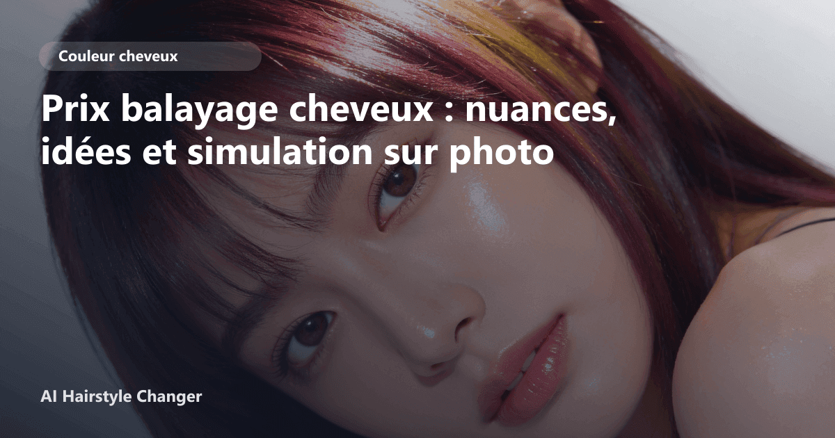 Portrait éditorial lié à prix balayage cheveux, montrant une idée de coiffure à prévisualiser avant le salon.