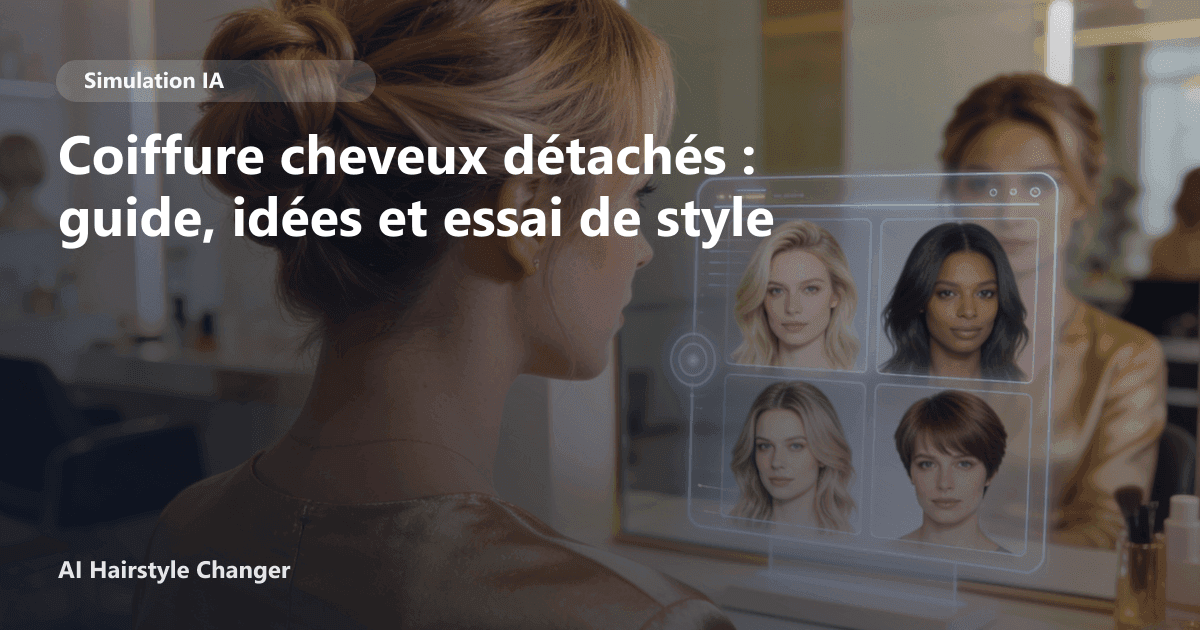 Portrait éditorial lié à coiffure cheveux détachés, montrant une idée de coiffure à prévisualiser avant le salon.