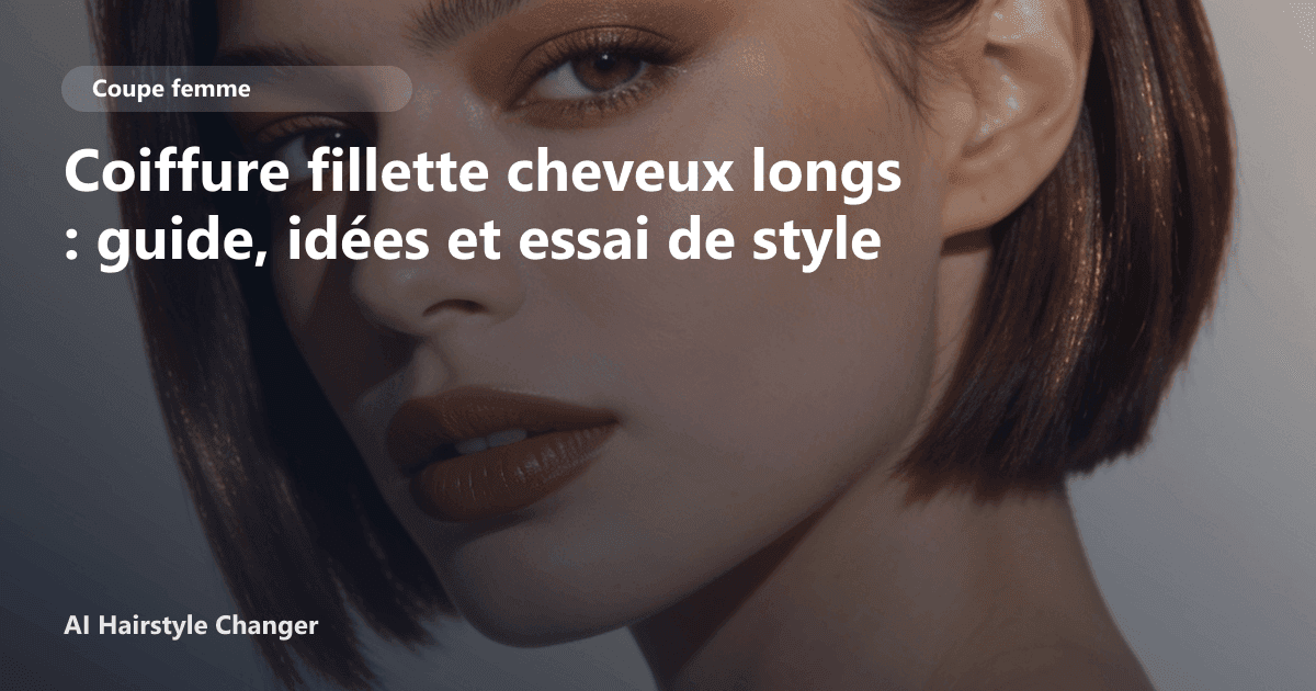 Portrait éditorial lié à coiffure fillette cheveux longs, montrant une idée de coiffure à prévisualiser avant le salon.