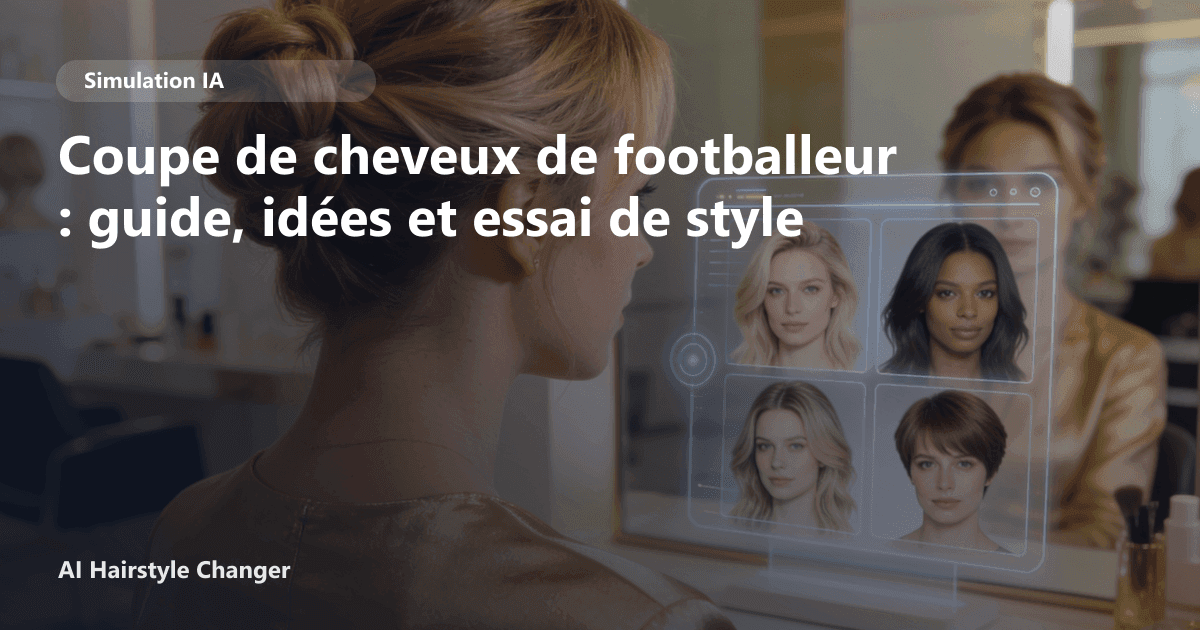 Portrait éditorial lié à coupe de cheveux de footballeur, montrant une idée de coiffure à prévisualiser avant le salon.