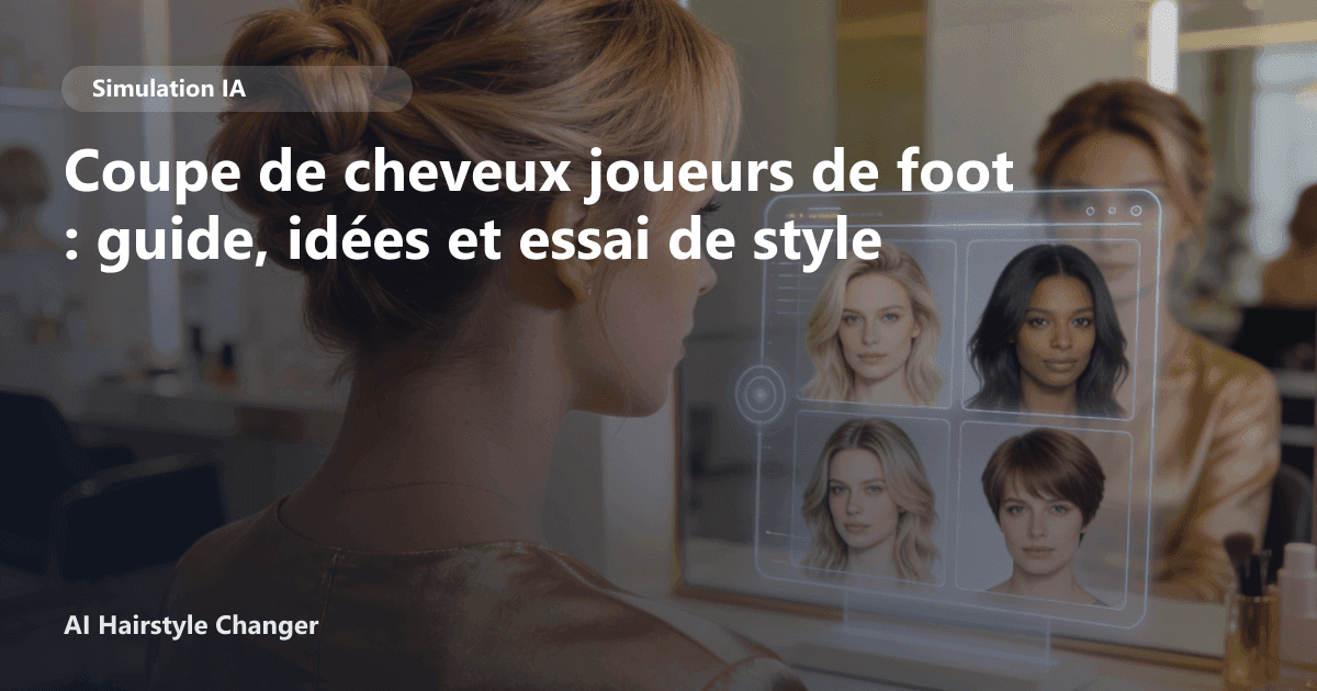 Portrait éditorial lié à coupe de cheveux joueurs de foot, montrant une idée de coiffure à prévisualiser avant le salon.