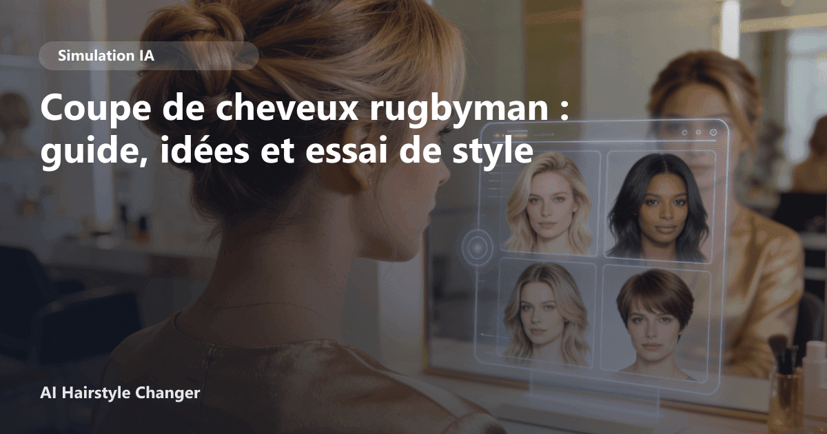 Portrait éditorial lié à coupe de cheveux rugbyman, montrant une idée de coiffure à prévisualiser avant le salon.