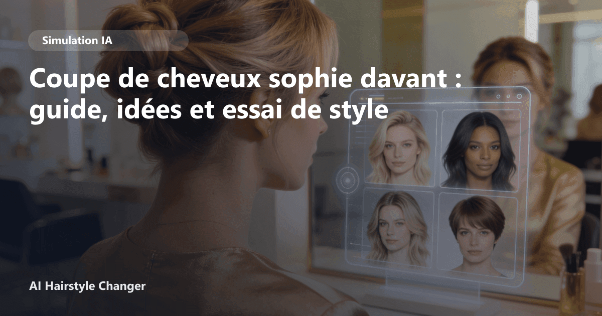 Portrait éditorial lié à coupe de cheveux sophie davant, montrant une idée de coiffure à prévisualiser avant le salon.