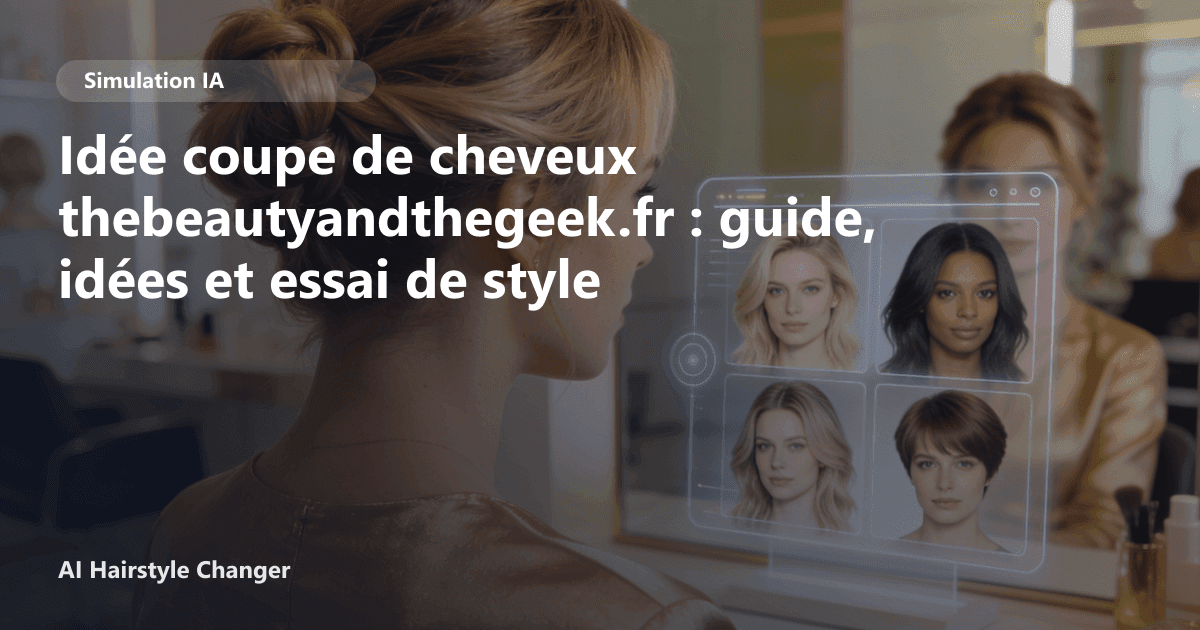 Portrait éditorial lié à idée coupe de cheveux thebeautyandthegeek.fr, montrant une idée de coiffure à prévisualiser avant le salon.
