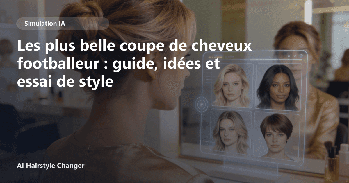Portrait éditorial lié à les plus belle coupe de cheveux footballeur, montrant une idée de coiffure à prévisualiser avant le salon.