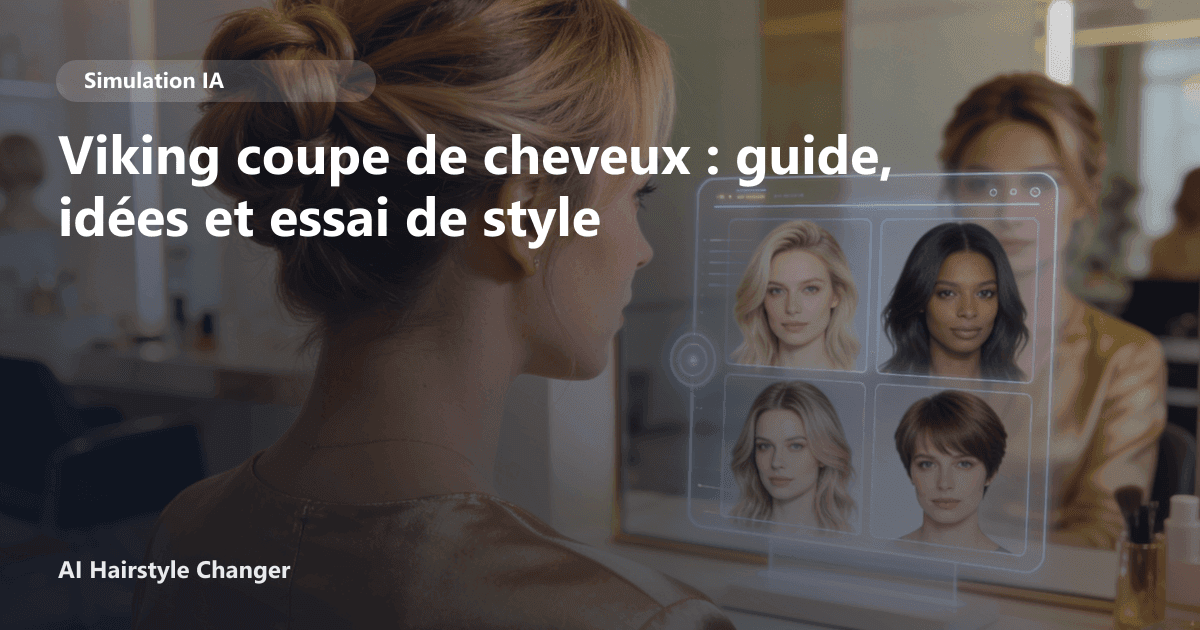 Portrait éditorial lié à viking coupe de cheveux, montrant une idée de coiffure à prévisualiser avant le salon.