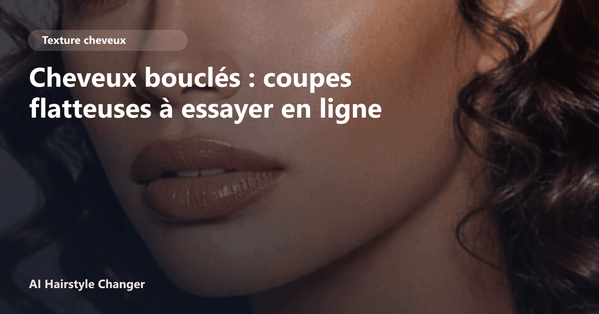 Exemple de transformation capillaire avant après pour cheveux bouclés utilisant un simulateur de coiffure par IA