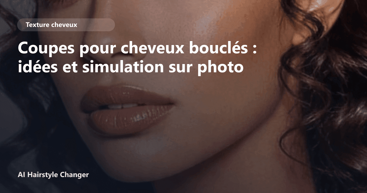 Simulation d'une coupe bouclée moderne sur un visage ovale