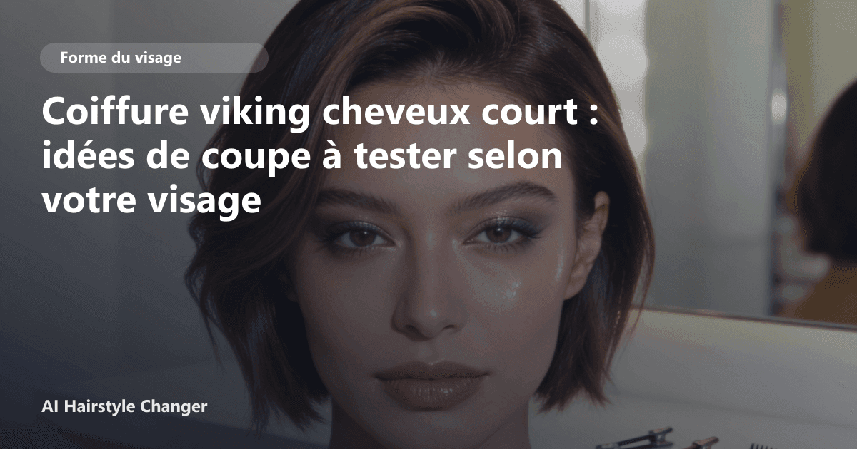 Portrait éditorial lié à coiffure viking cheveux court, montrant une idée de coiffure à prévisualiser avant le salon.