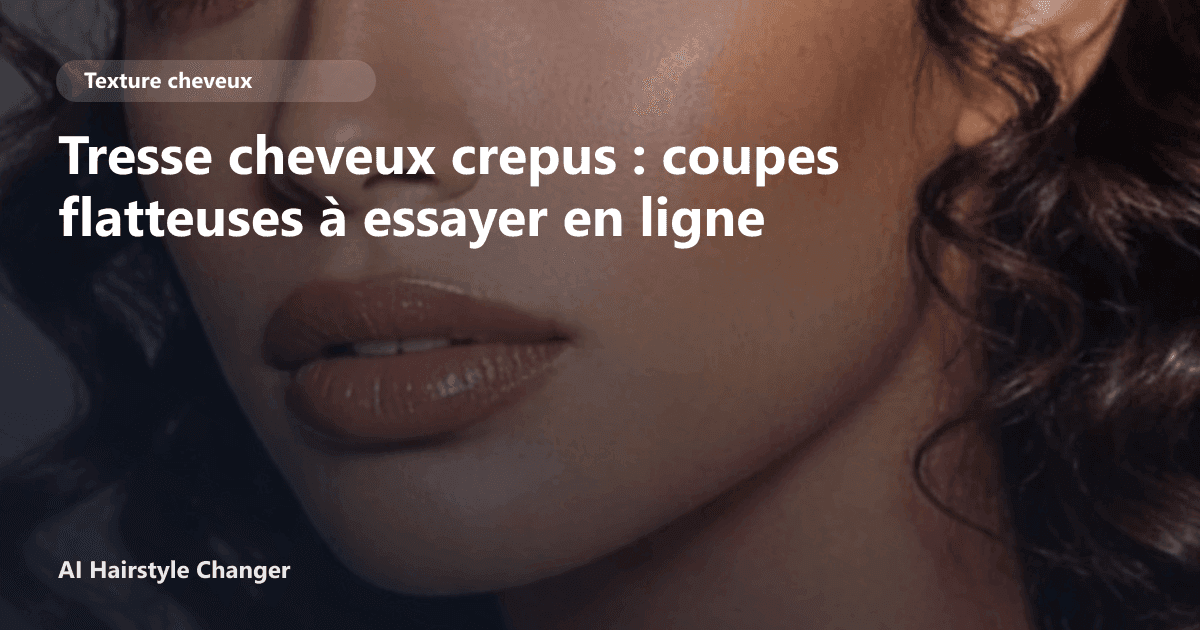 Portrait éditorial lié à tresse cheveux crepus, montrant une idée de coiffure à prévisualiser avant le salon.