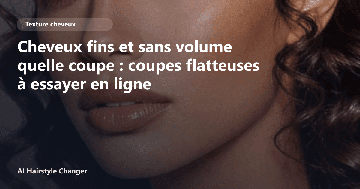 Portrait éditorial lié à cheveux fins et sans volume quelle coupe, montrant une idée de coiffure à prévisualiser avant le salon.