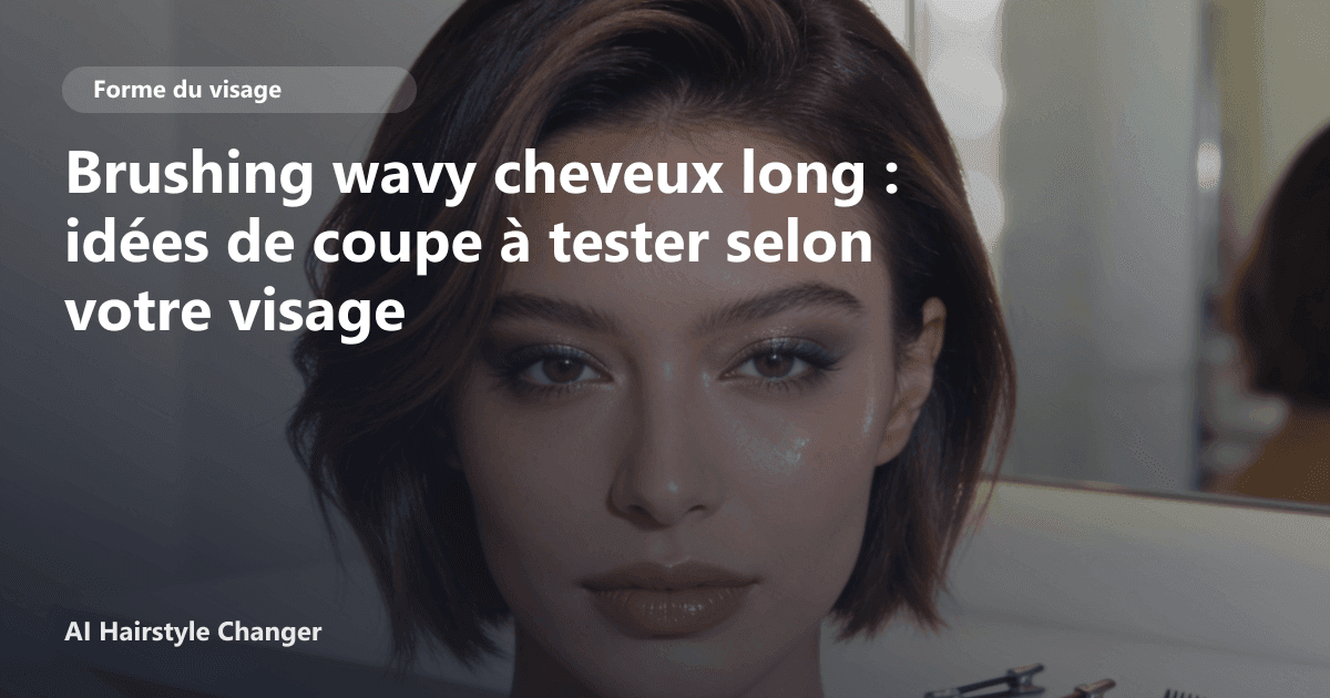 Portrait éditorial lié à brushing wavy cheveux long, montrant une idée de coiffure à prévisualiser avant le salon.