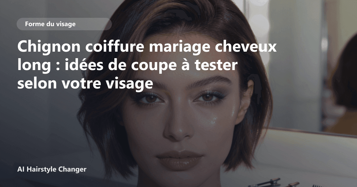 Portrait éditorial lié à chignon coiffure mariage cheveux long, montrant une idée de coiffure à prévisualiser avant le salon.