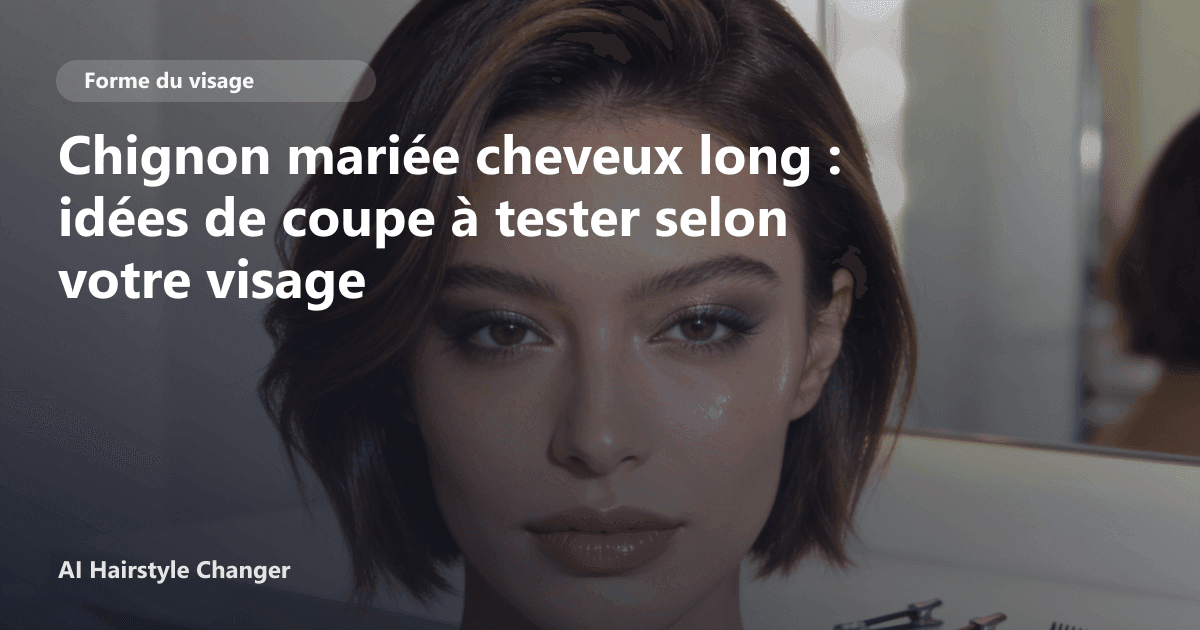 Portrait éditorial lié à chignon mariée cheveux long, montrant une idée de coiffure à prévisualiser avant le salon.