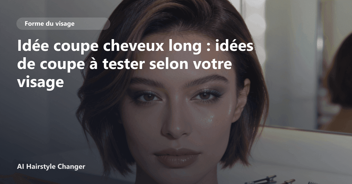 Portrait éditorial lié à idée coupe cheveux long, montrant une idée de coiffure à prévisualiser avant le salon.