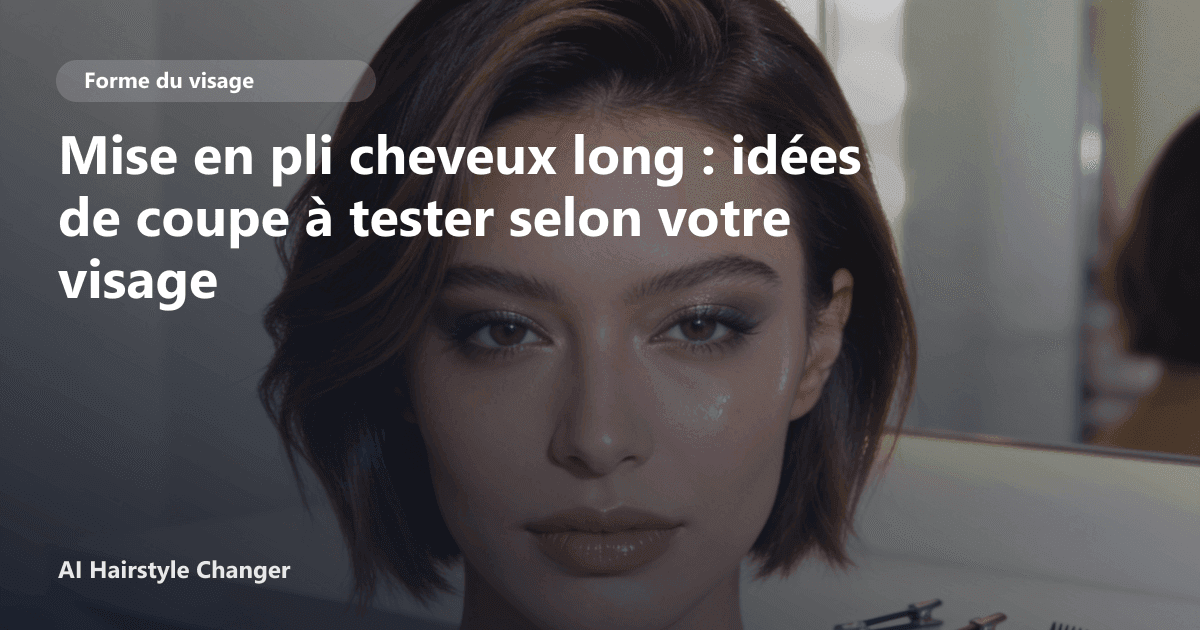 Portrait éditorial lié à mise en pli cheveux long, montrant une idée de coiffure à prévisualiser avant le salon.