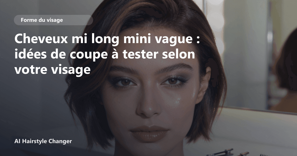 Portrait éditorial lié à cheveux mi long mini vague, montrant une idée de coiffure à prévisualiser avant le salon.