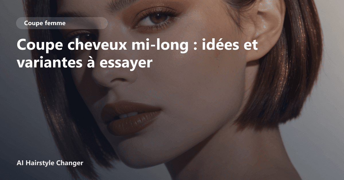 Exemple de transformation capillaire avec une coupe dégradée sur cheveux mi longs via une application de simulation IA