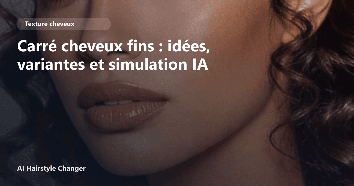 Portrait éditorial lié à carré cheveux fins, montrant une idée de coiffure à prévisualiser avant le salon.