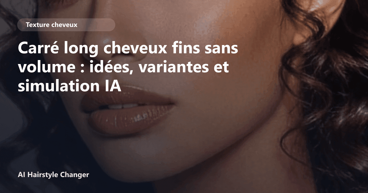 Portrait éditorial lié à carré long cheveux fins sans volume, montrant une idée de coiffure à prévisualiser avant le salon.