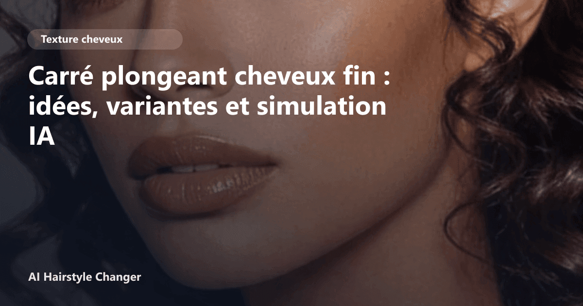 Portrait éditorial lié à carré plongeant cheveux fin, montrant une idée de coiffure à prévisualiser avant le salon.