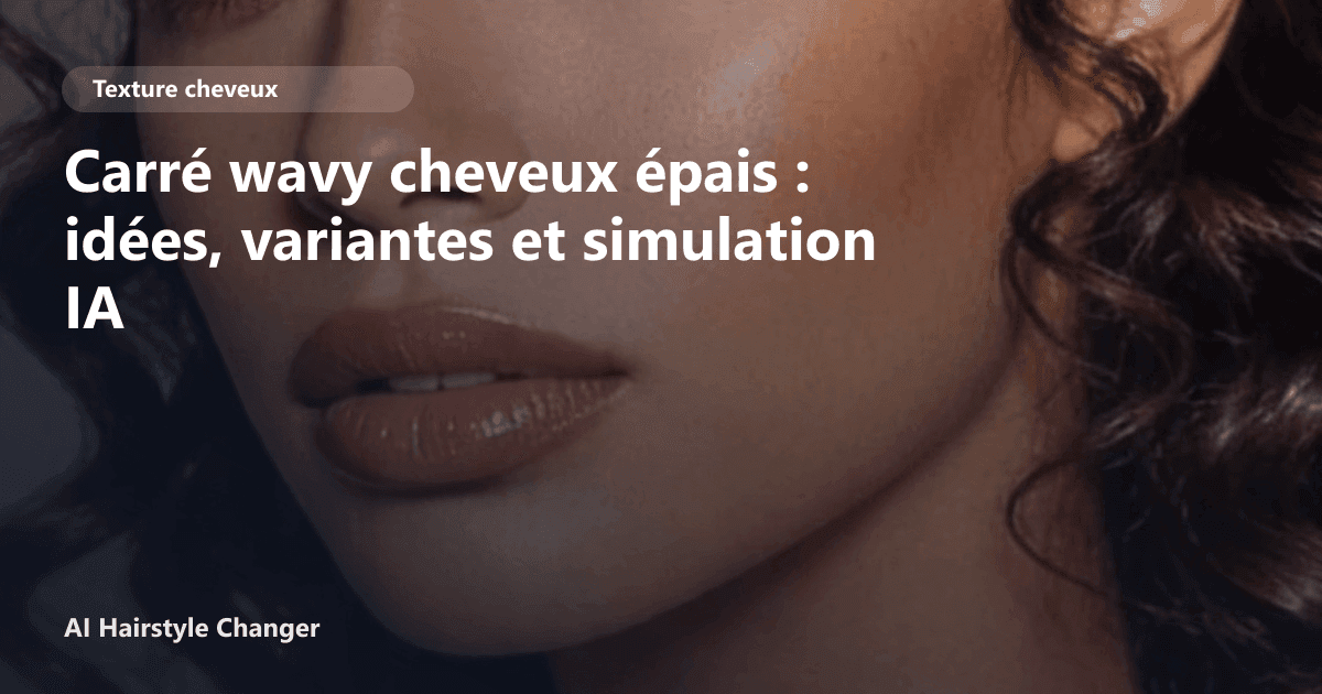 Portrait éditorial lié à carré wavy cheveux épais, montrant une idée de coiffure à prévisualiser avant le salon.