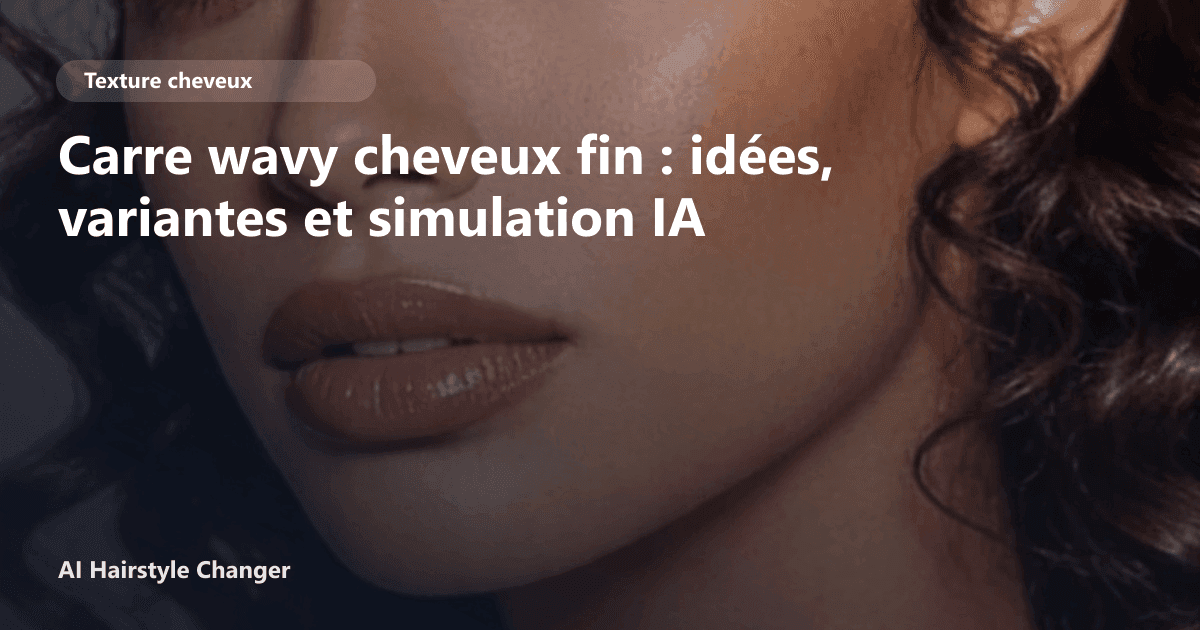 Portrait éditorial lié à carre wavy cheveux fin, montrant une idée de coiffure à prévisualiser avant le salon.