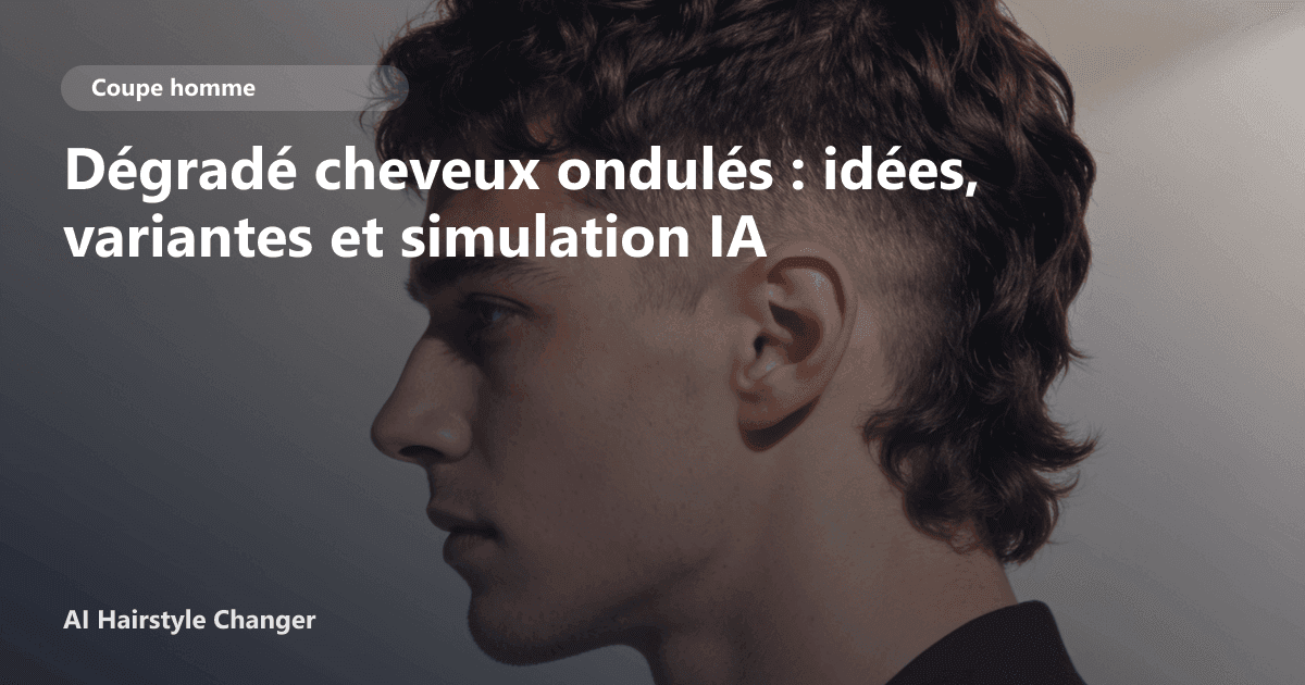 Portrait éditorial lié à dégradé cheveux ondulés, montrant une idée de coiffure à prévisualiser avant le salon.