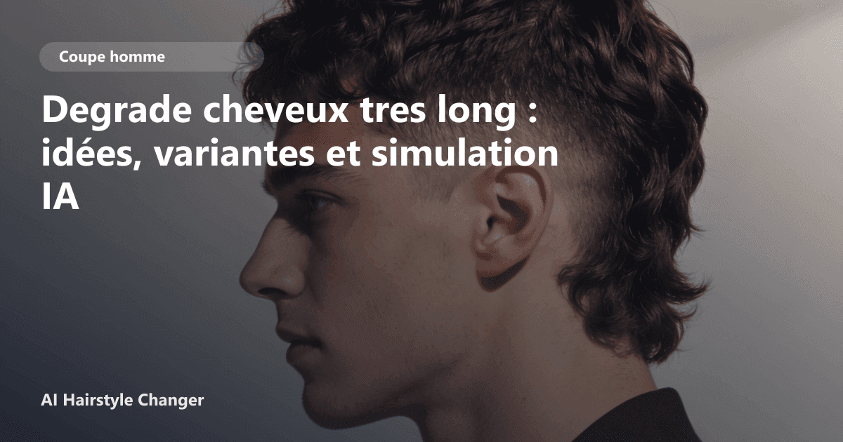 Portrait éditorial lié à degrade cheveux tres long, montrant une idée de coiffure à prévisualiser avant le salon.