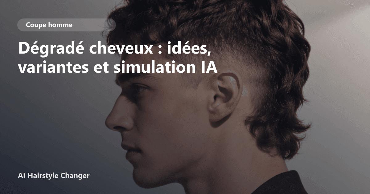 Portrait éditorial lié à dégradé cheveux, montrant une idée de coiffure à prévisualiser avant le salon.